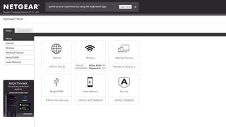 Netgear Nighthawk RS600 app screen shot