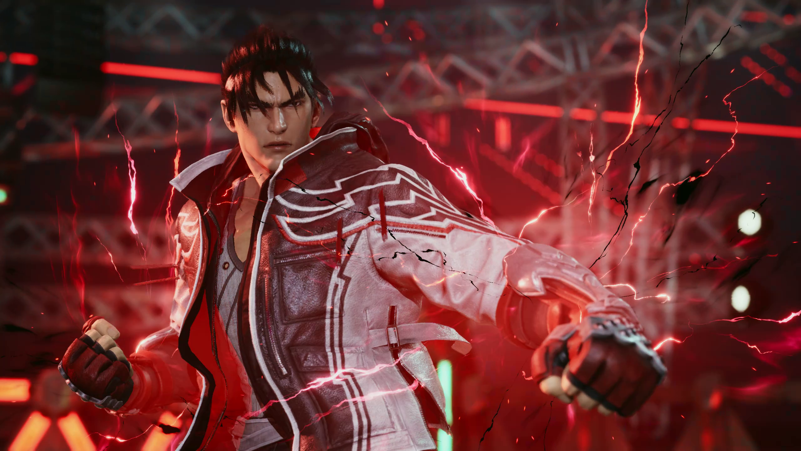 Jin Kazama readies his electric in his special intro with Lars Alexandersson on the Arena (Underground) stage.