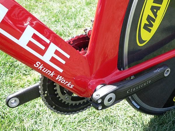 This TT bike was apparently part of Parlee's Skunk Works division.