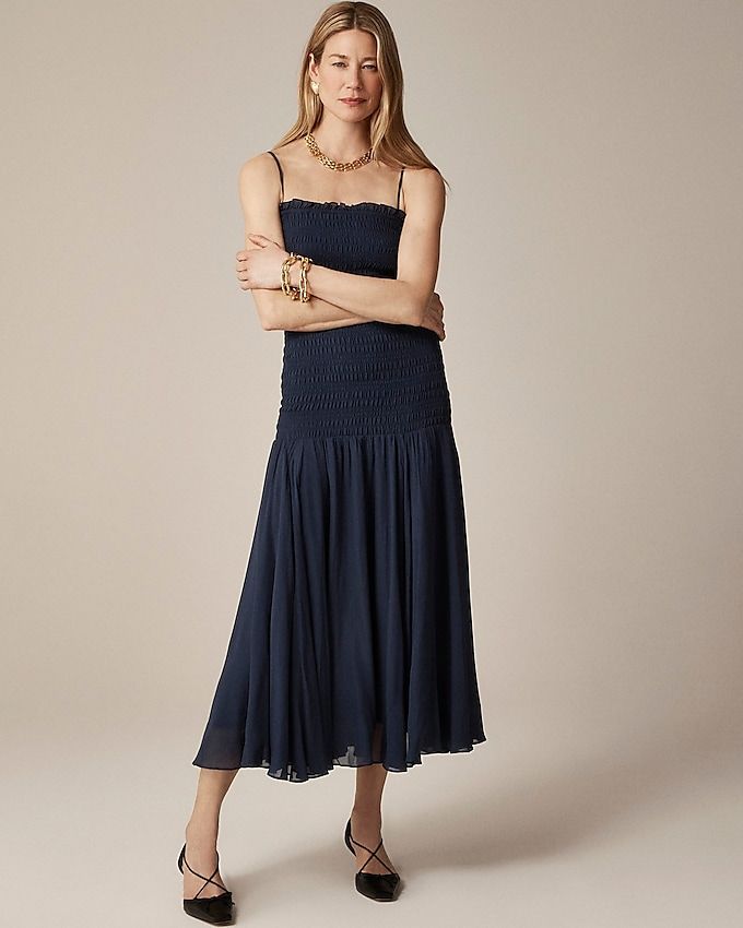 Collection Smocked Chiffon Dress
