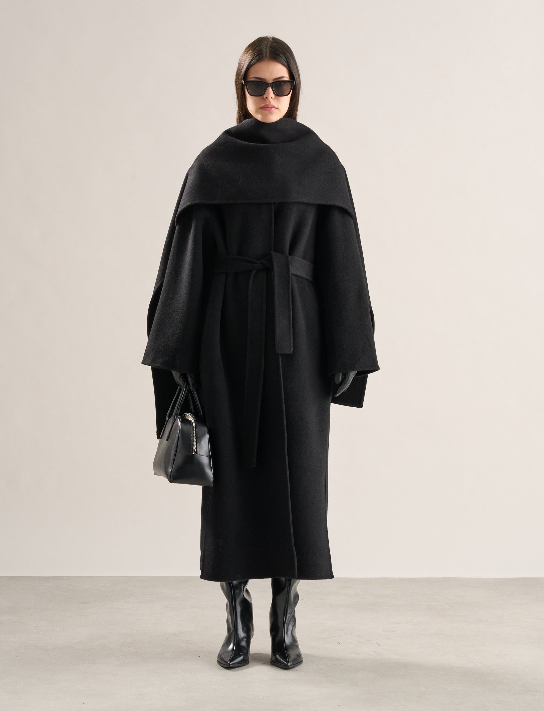 Cashmere Blend Doublé Scarf Onyx - O/s