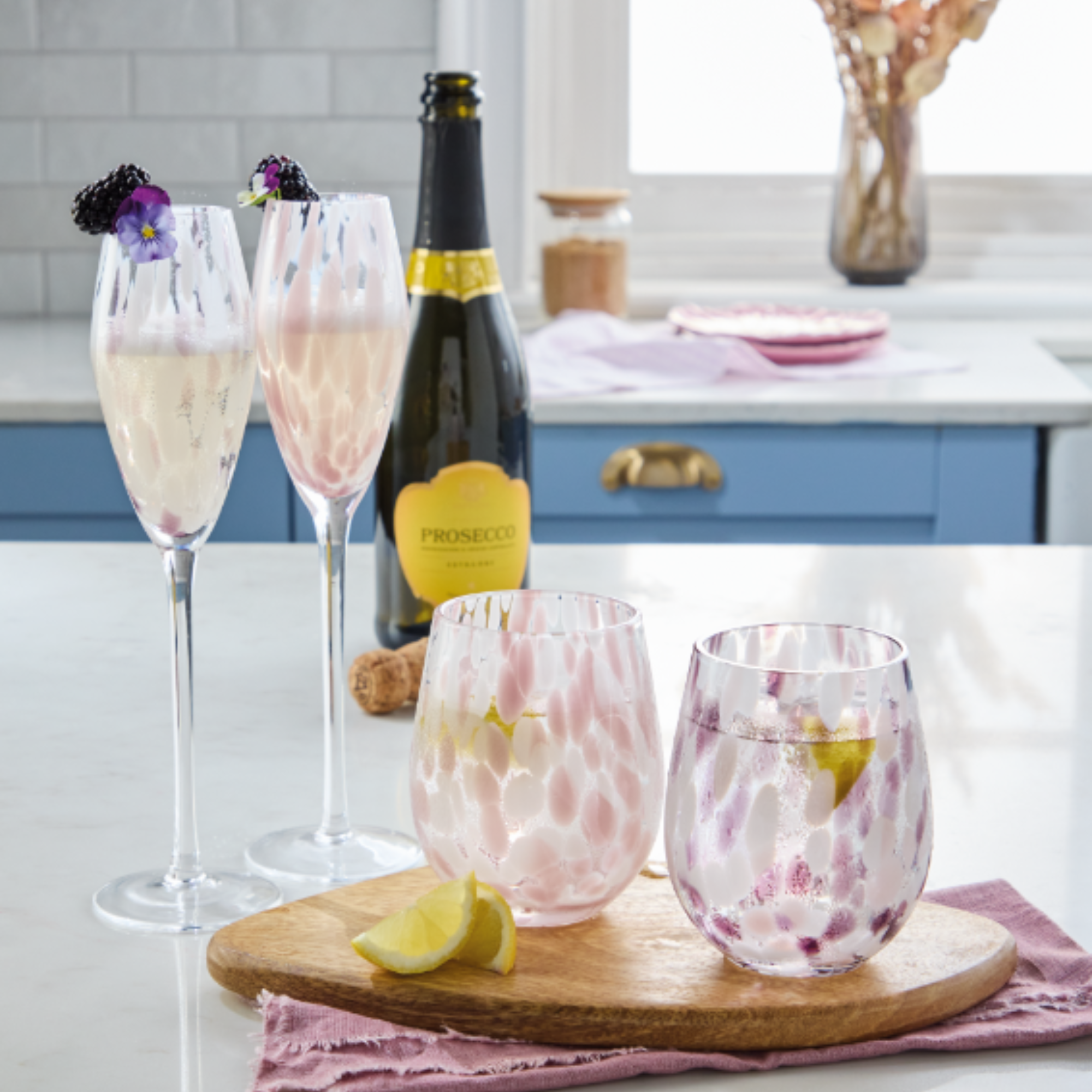 Aldi afternoon tea range - confetti glassware.