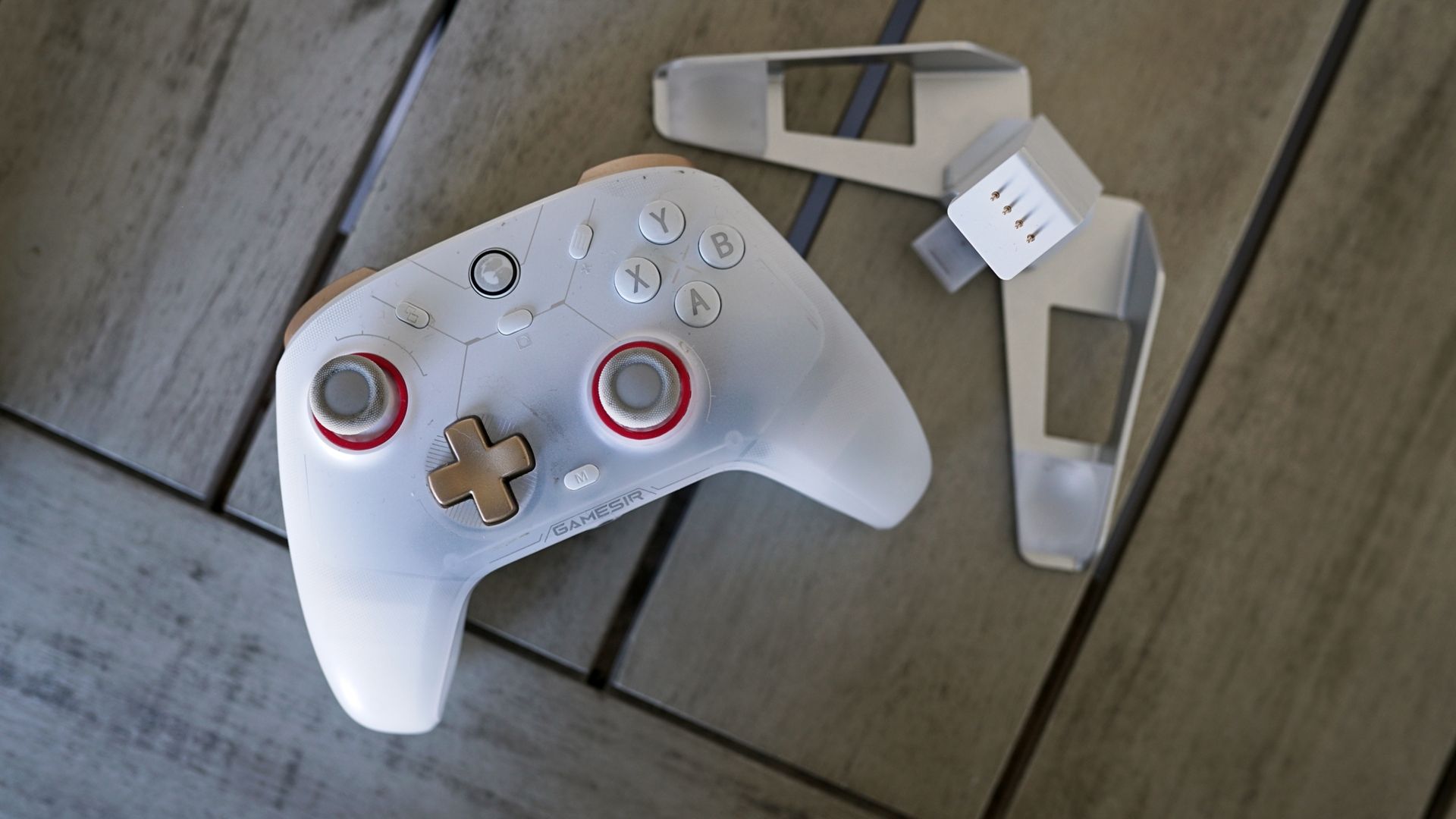 GameSir Cyclone 2 controller sitting on a table.