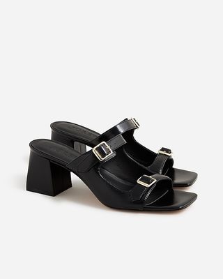 Layne Buckle Sandals in Leather