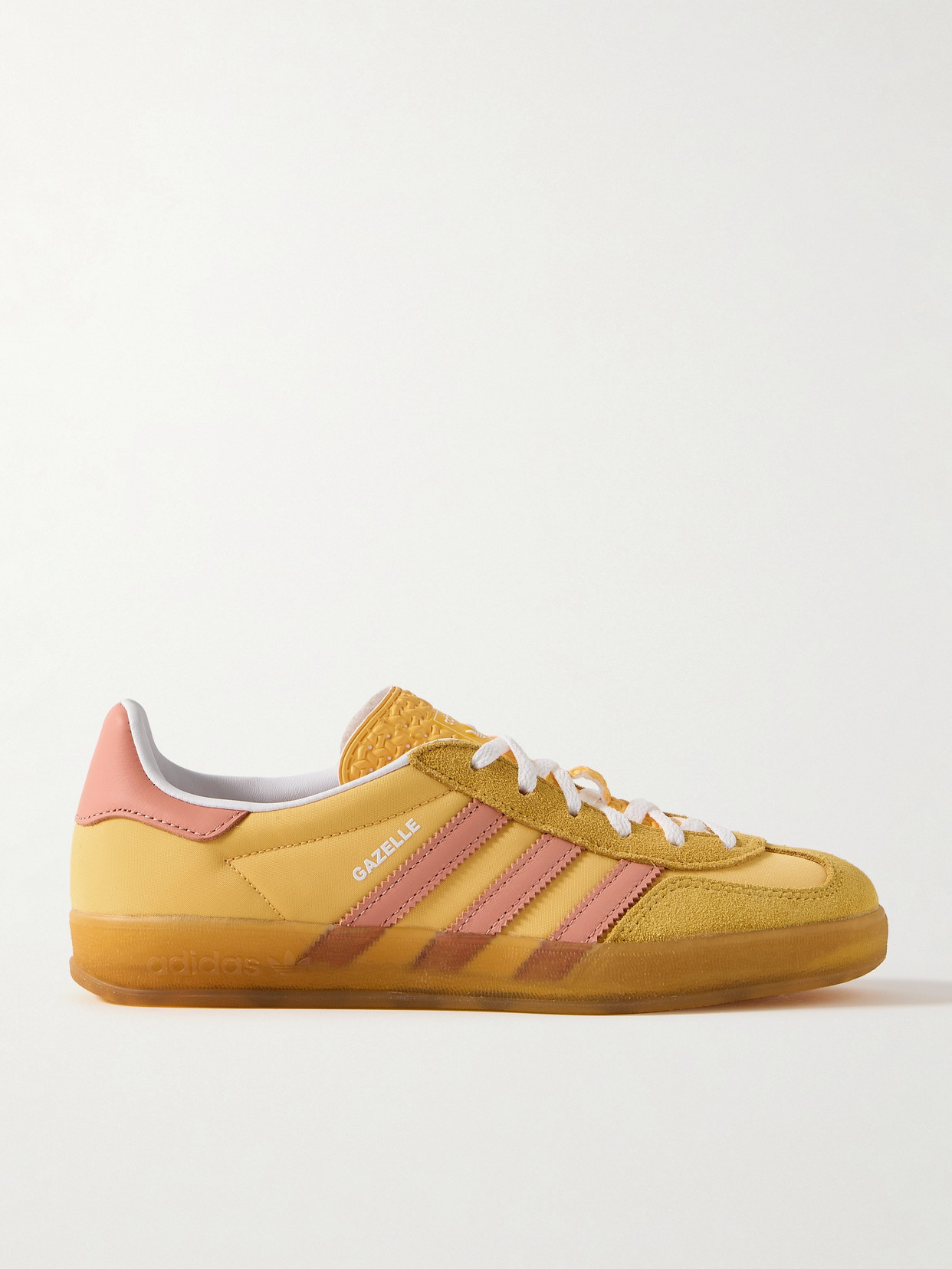 Gazelle Indoor Leather and Suede-Trimmed Nylon Sneakers