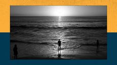 Te sunset at La Jolla's Windansea Beach during a winter heat wave on January 31, 2026 in San Diego, California.