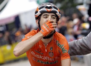 Mikel Nieve (Euskaltel-Euskadi) can hardly believe he's won.