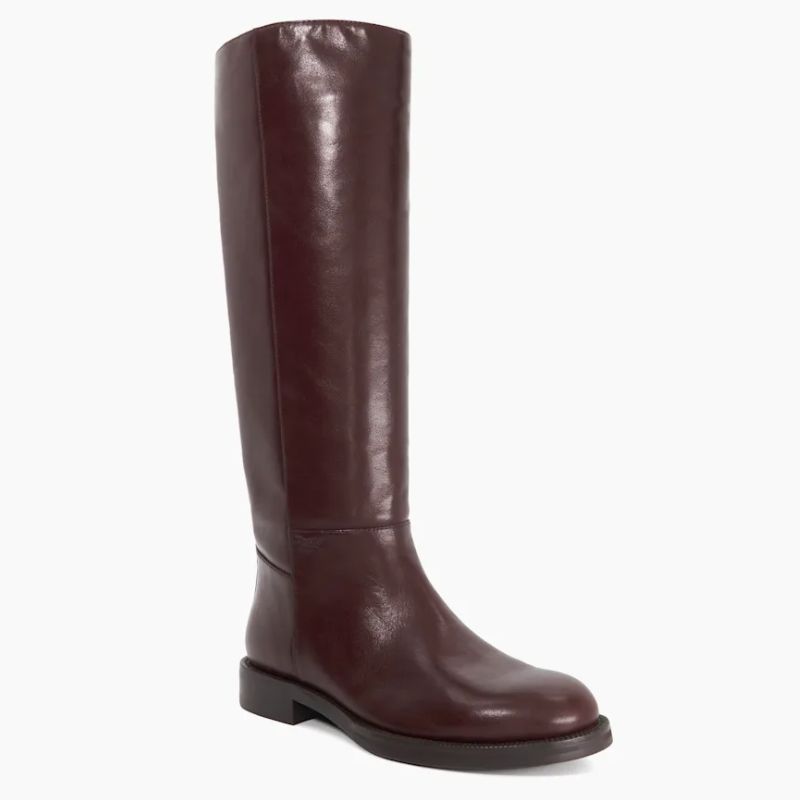 burgundy knee high boots