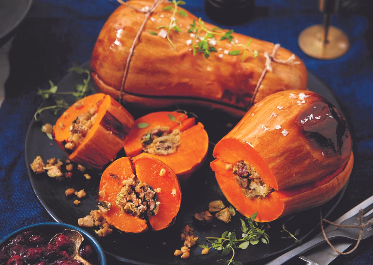 Stuffed butternut squash