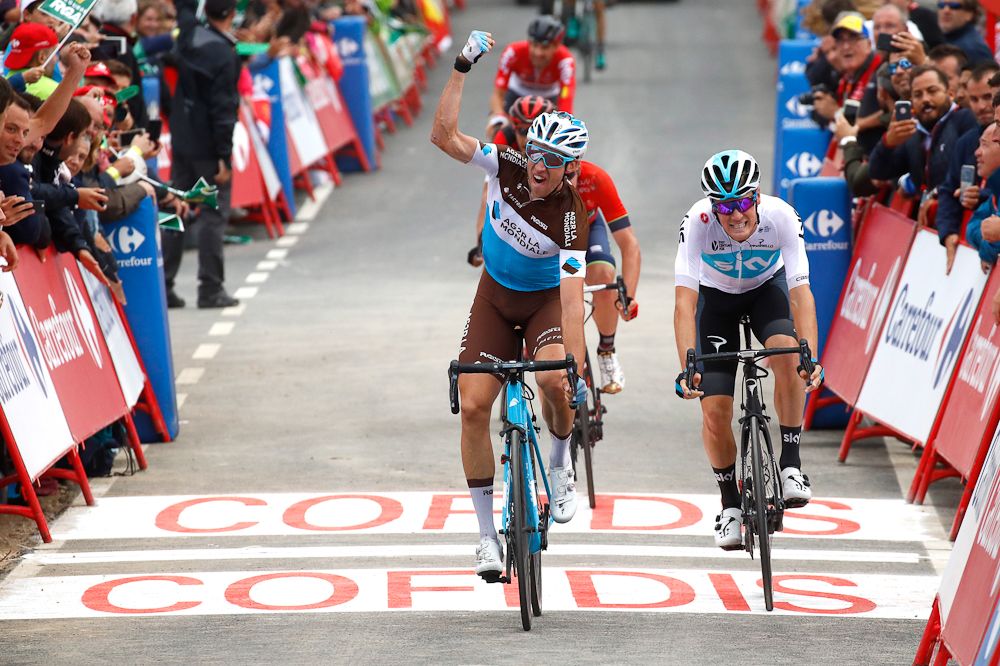 Alexandre Geniez (AG2R La Mondiale) wins stage 12 at the 2018 Vuelta a Espana