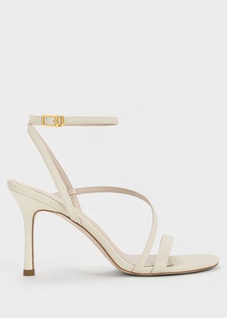  Charles 
Keith Asymmetric Strappy Heeled Sandals