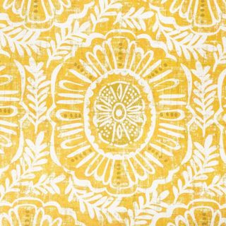 A yellow and white patterned peel and stick wallpaper