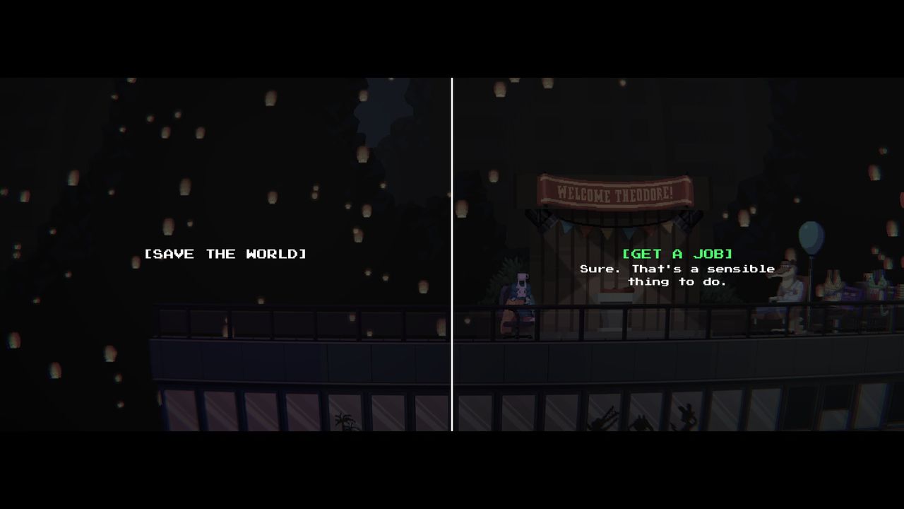 Varying screenshots of the upcoming platformer Preppered: an existential platformer.