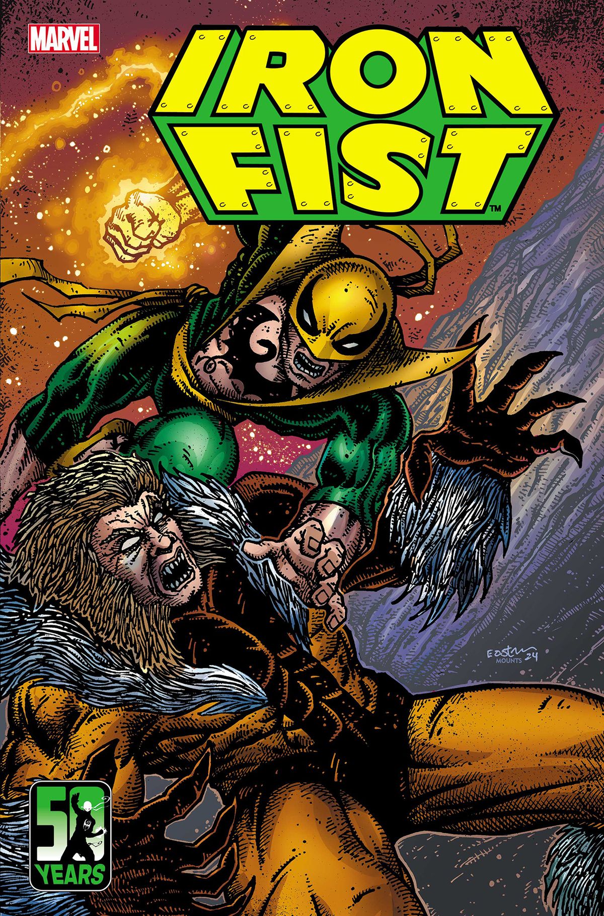 Iron Fist 50th Anniversary Special #1 cover art by Kevin Eastman