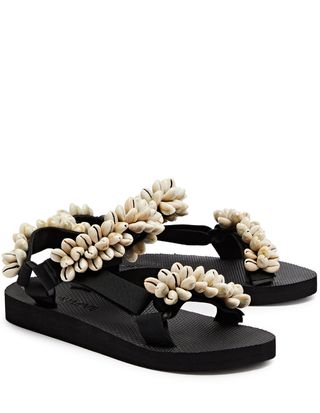 Trekky Shell-Embellished Sandals