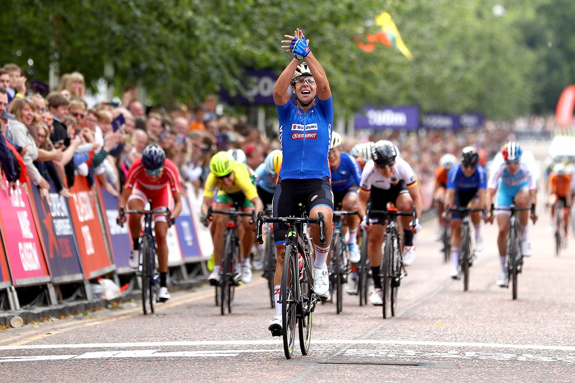 Marta Bastianelli (Italy) celebrates her European title