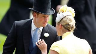 Zara Phillips and Prince Harry attend day 1 of Royal Ascot at Ascot Racecourse on June 16, 2015