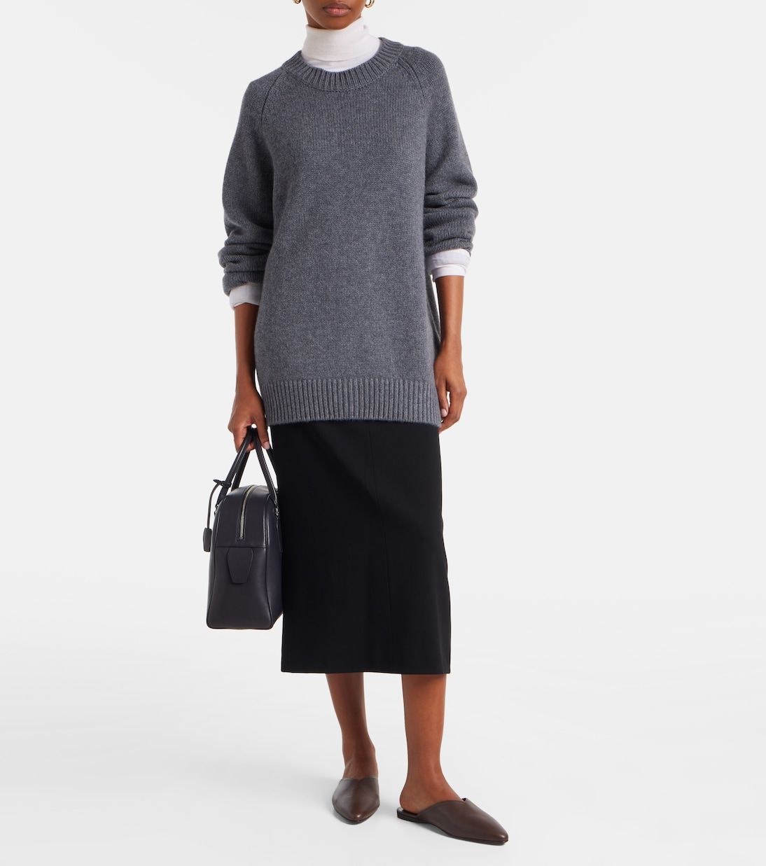Anine Cashmere Sweater in Grey - Lisa Yang
