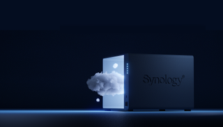 Synology logo on storage device
