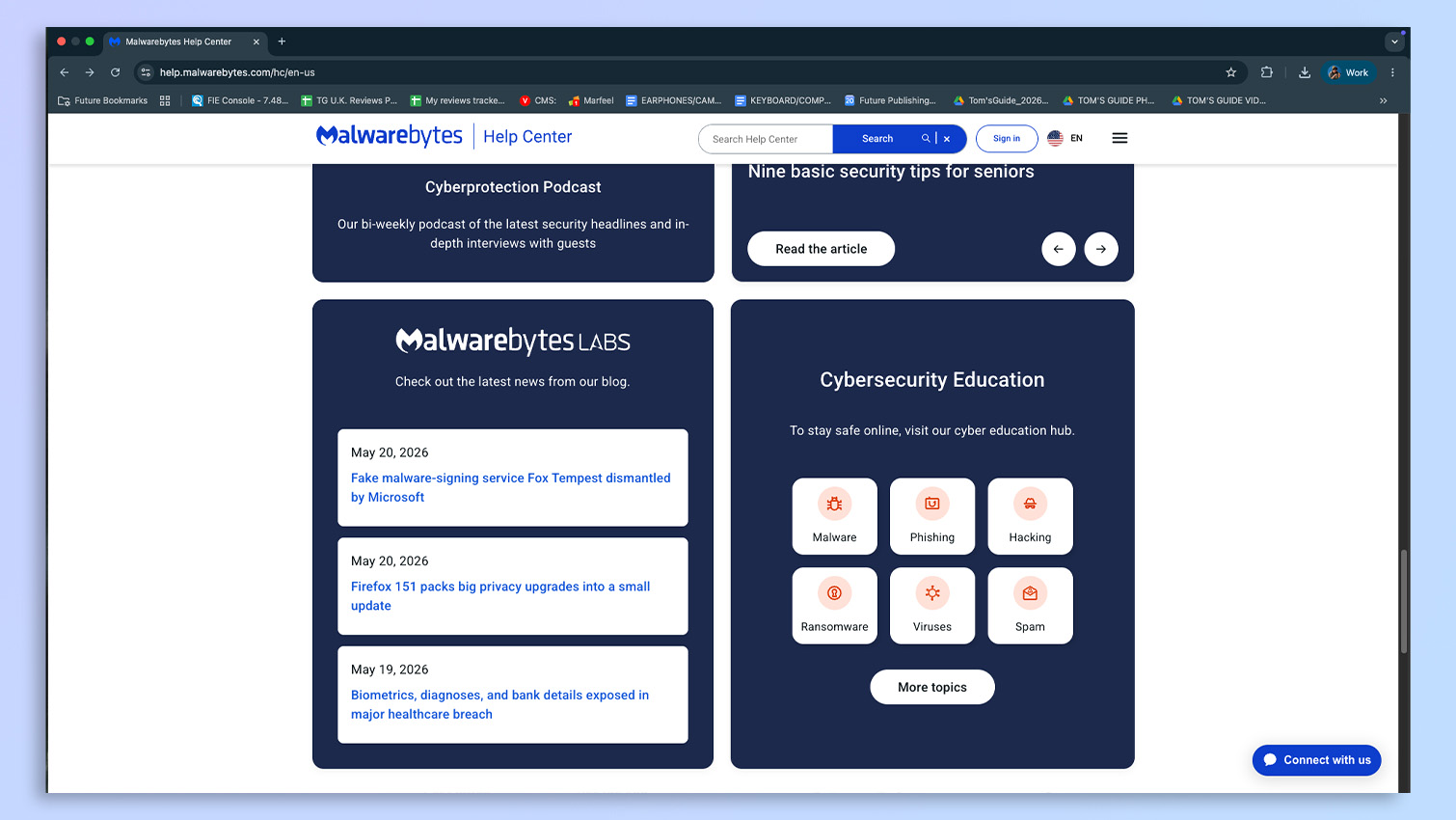 Malwarebytes antivirus software screenshot