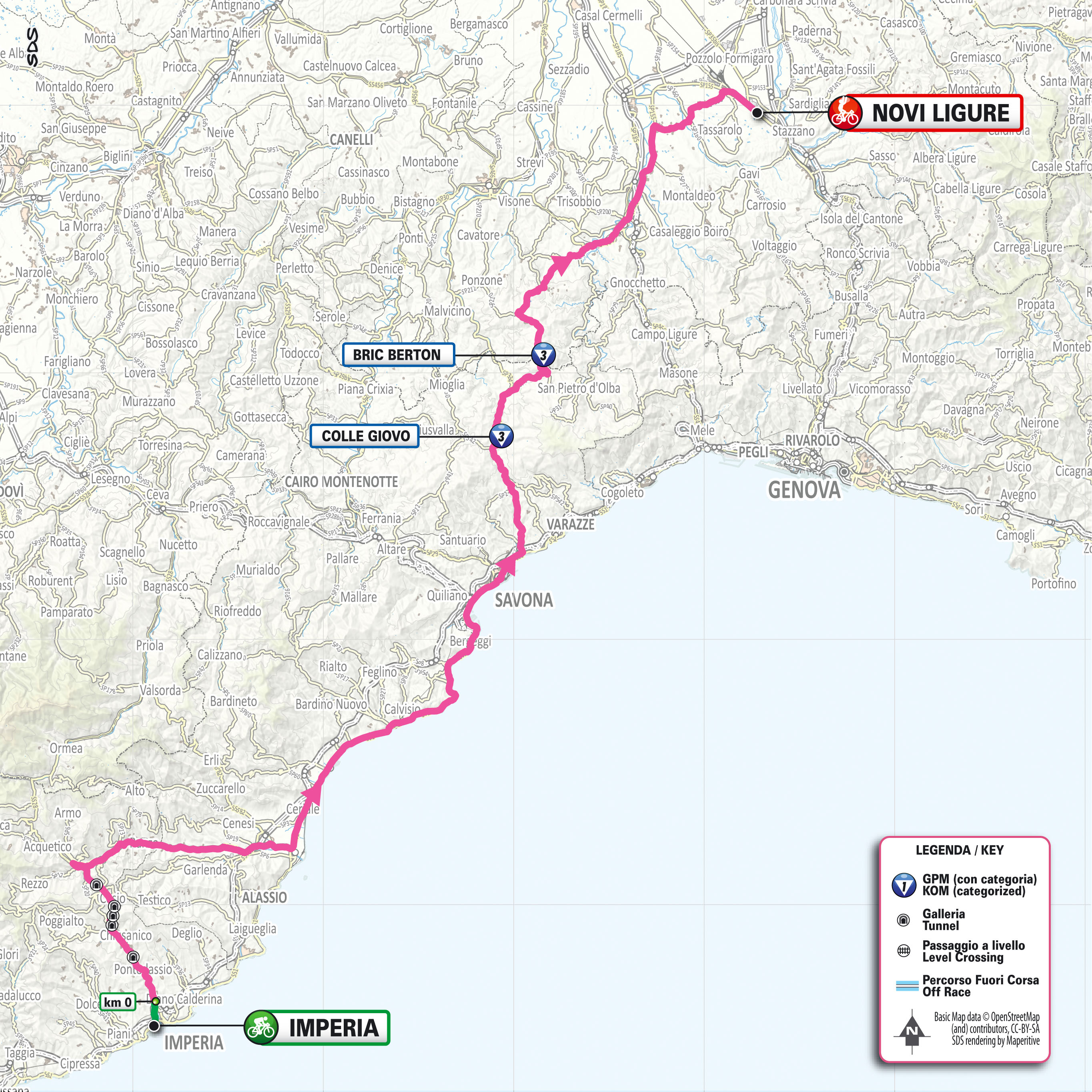 Giro d'Italia 2026 stage 12 map