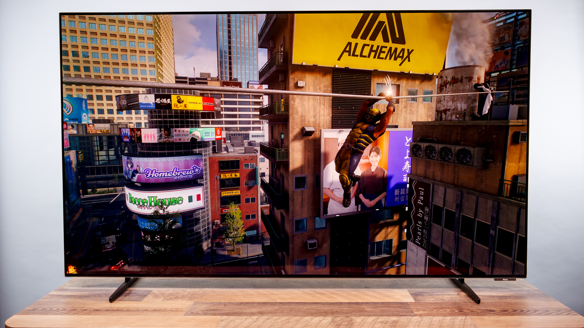 Roku Pro Series OLED TV on a desk