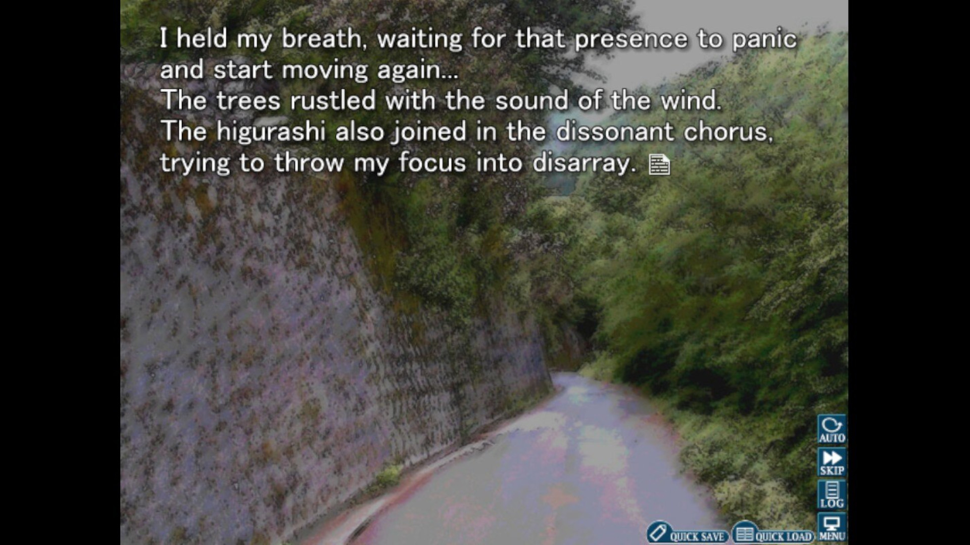 Keiichi thinks about the sound of the higurashi in Higurashi: When They Cry