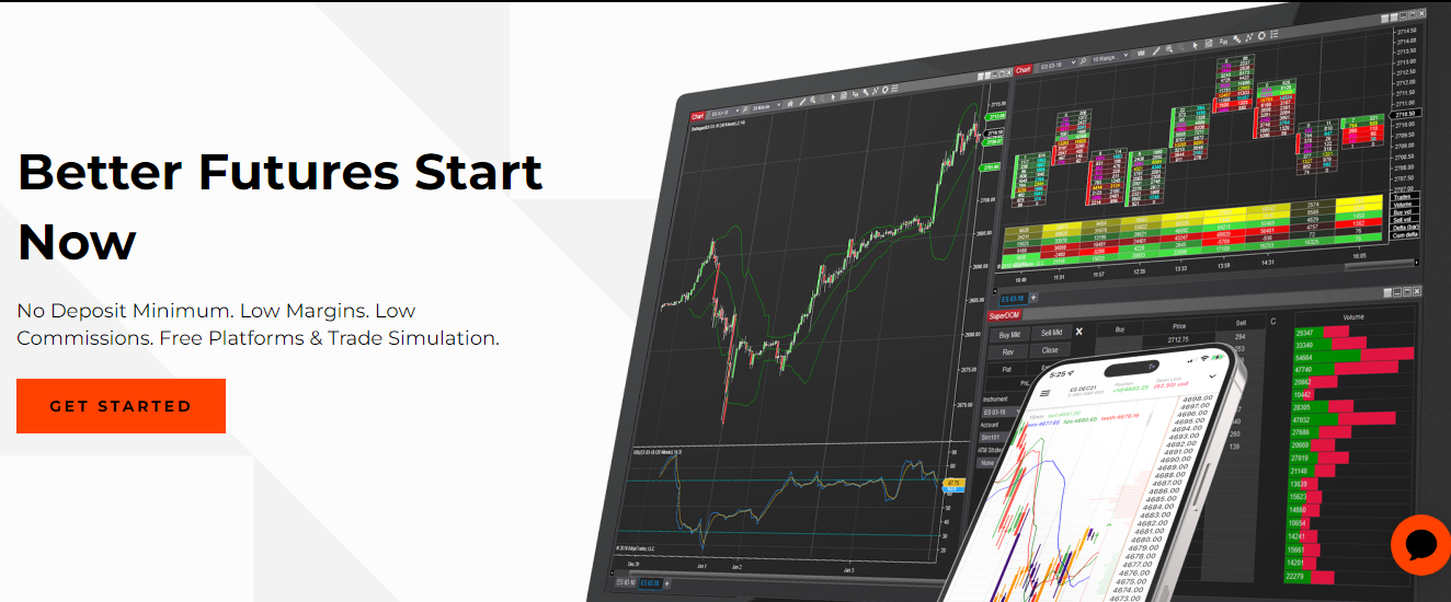 Website screenshot for NinjaTrader