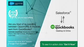 Website screenshot of Quickbooks Online and Desktop Integration for Salesforce.