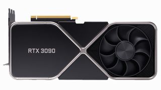 Nvidia RTX 3090 valkoisella taustalla