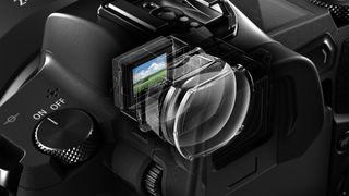 Electronic viewfinder on Canon mirrorless camera