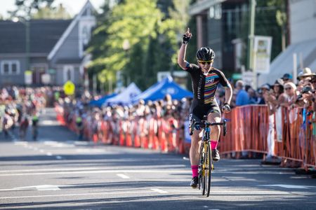Clare Rose (DNA) wins stage 4 of the Cascade Cycling Classic.