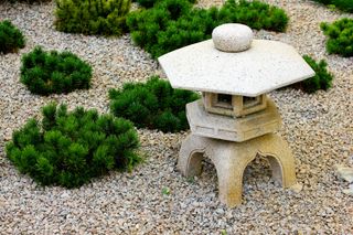 small Japanese garden ideas: stone effect lantern