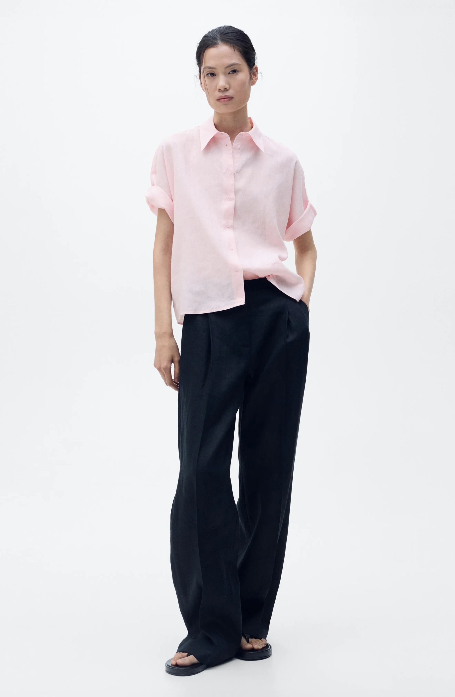 MANGO, Pai Linen & Cotton Button-Up Shirt