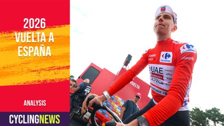 ARAMON VALDELINARES, SPAIN - AUGUST 28: Tadej Pogacar of Slovenia and UAE Team Emirates XRG - Red Leader Jersey meets the media press after the La Vuelta - 81st Tour of Spain 2026, Stage 7 a 149.48m stage from Vall d'Alba to Aramon Valdelinares 1965m / #UCIWT / on August 28, 2026 in Aramon Valdelinares, Spain. (Photo by Alexander Hassenstein/Getty Images)