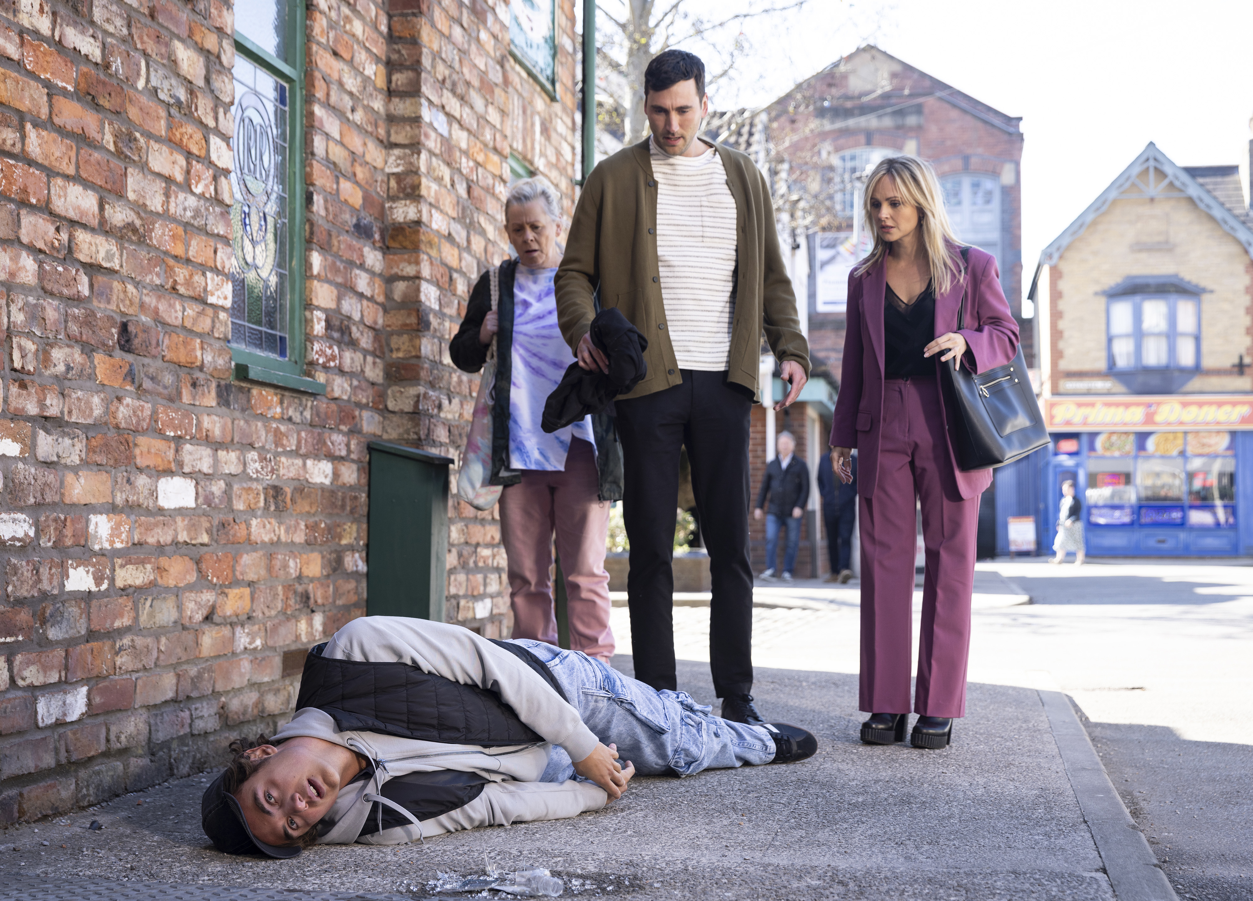 Brody Michaelis, Kit Green, Sarah Platt and Bernie Winters in Coronation Street