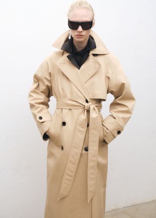 Long Oversized Cotton Trench Coat - Women | Mango United Kingdom