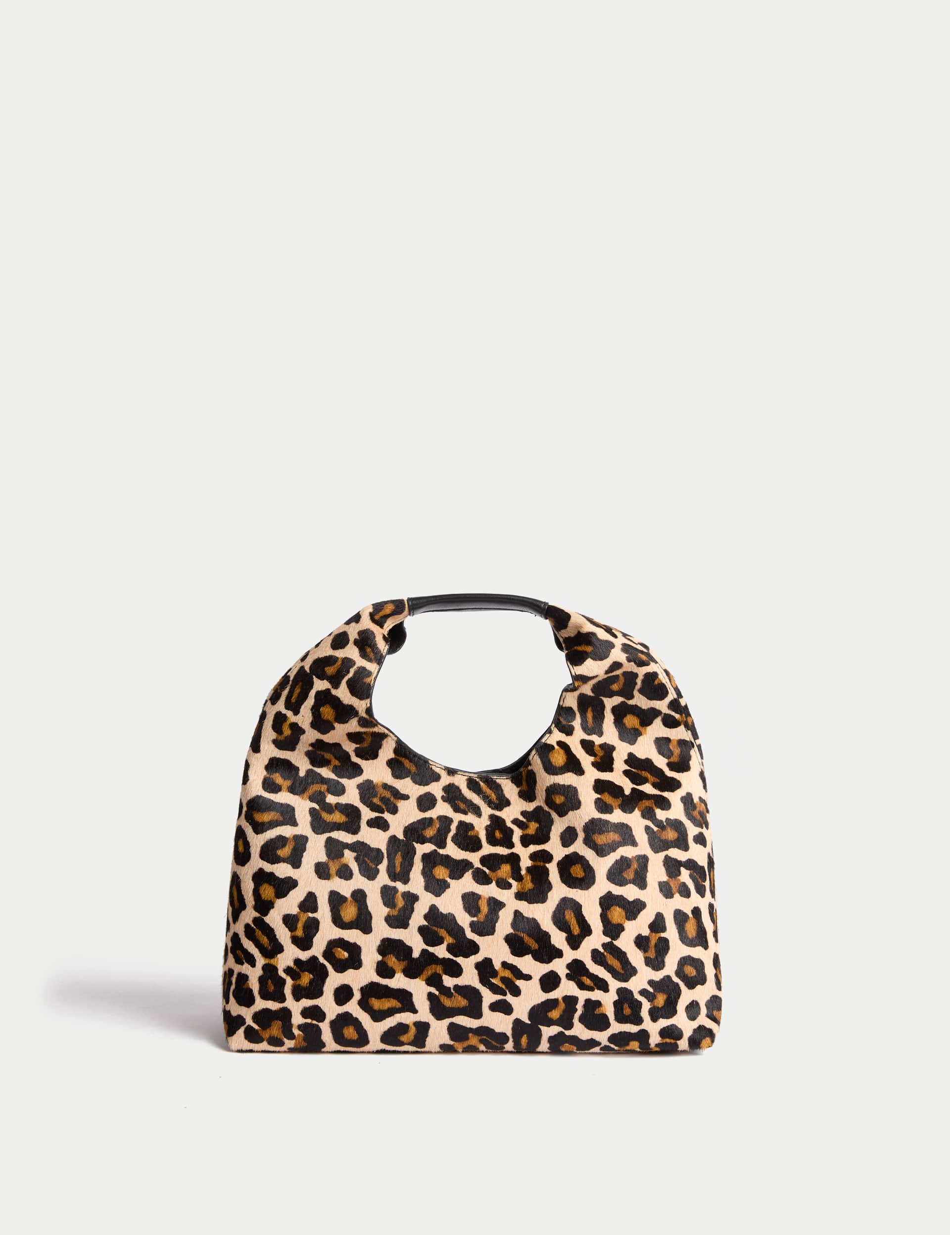 Hair on Leather Animal Print Triangle Grab Bag
