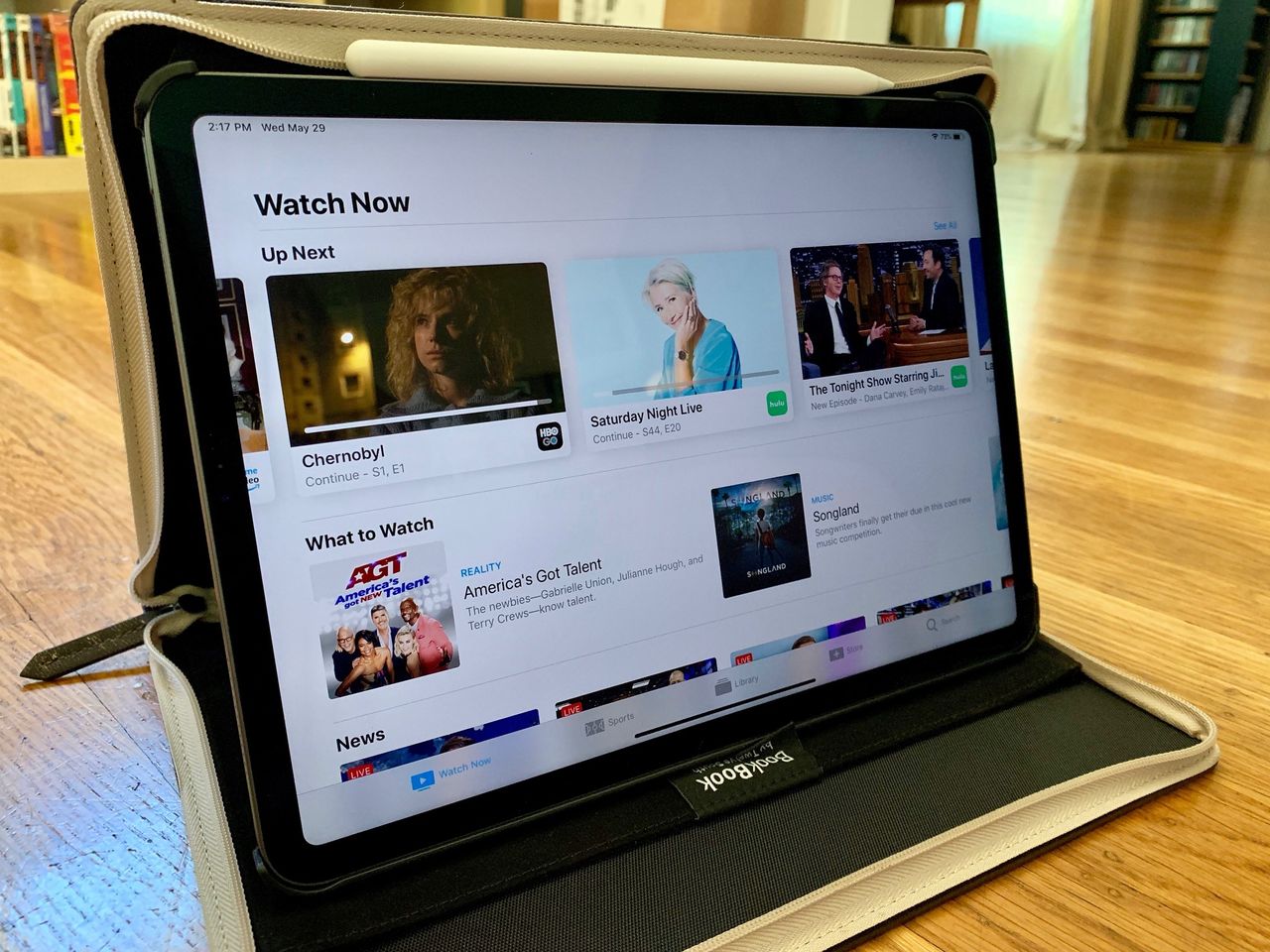 BookBook Vol 2 for iPad Pro in landscape upright mode