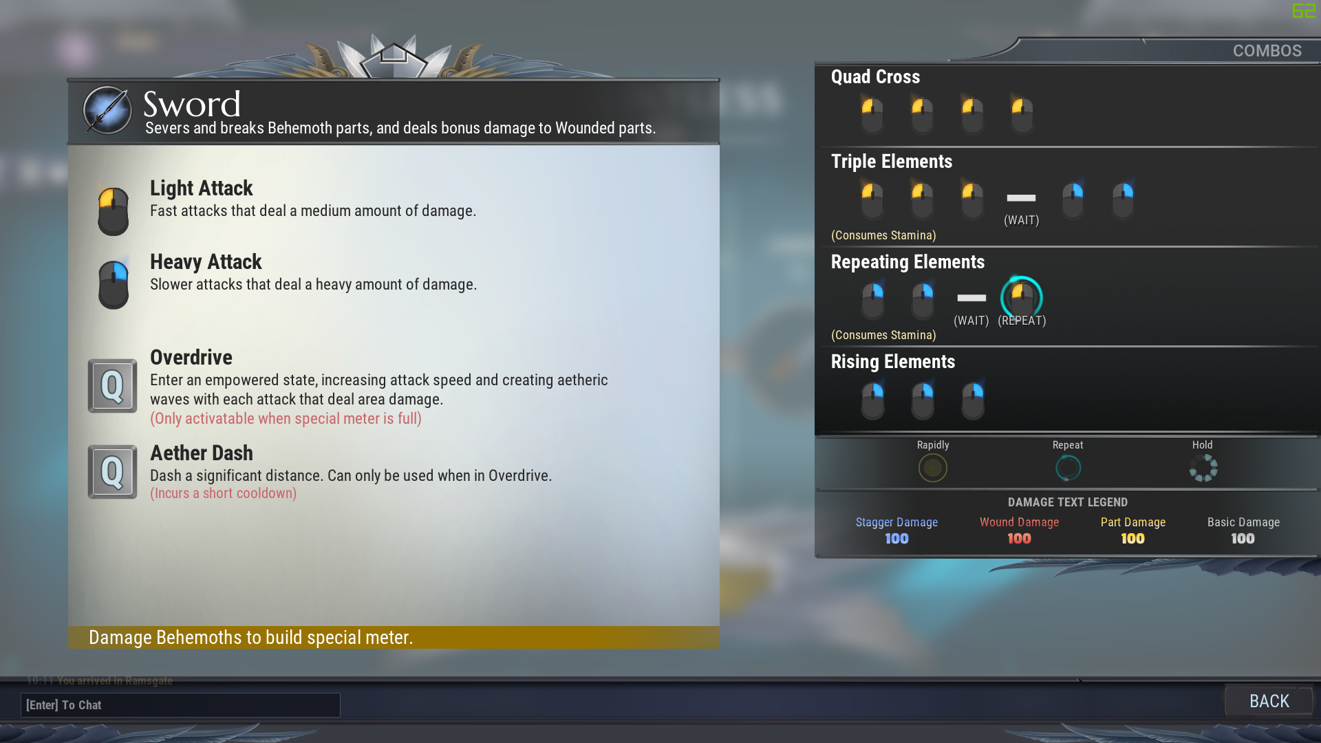 Dauntless weapons - Sword