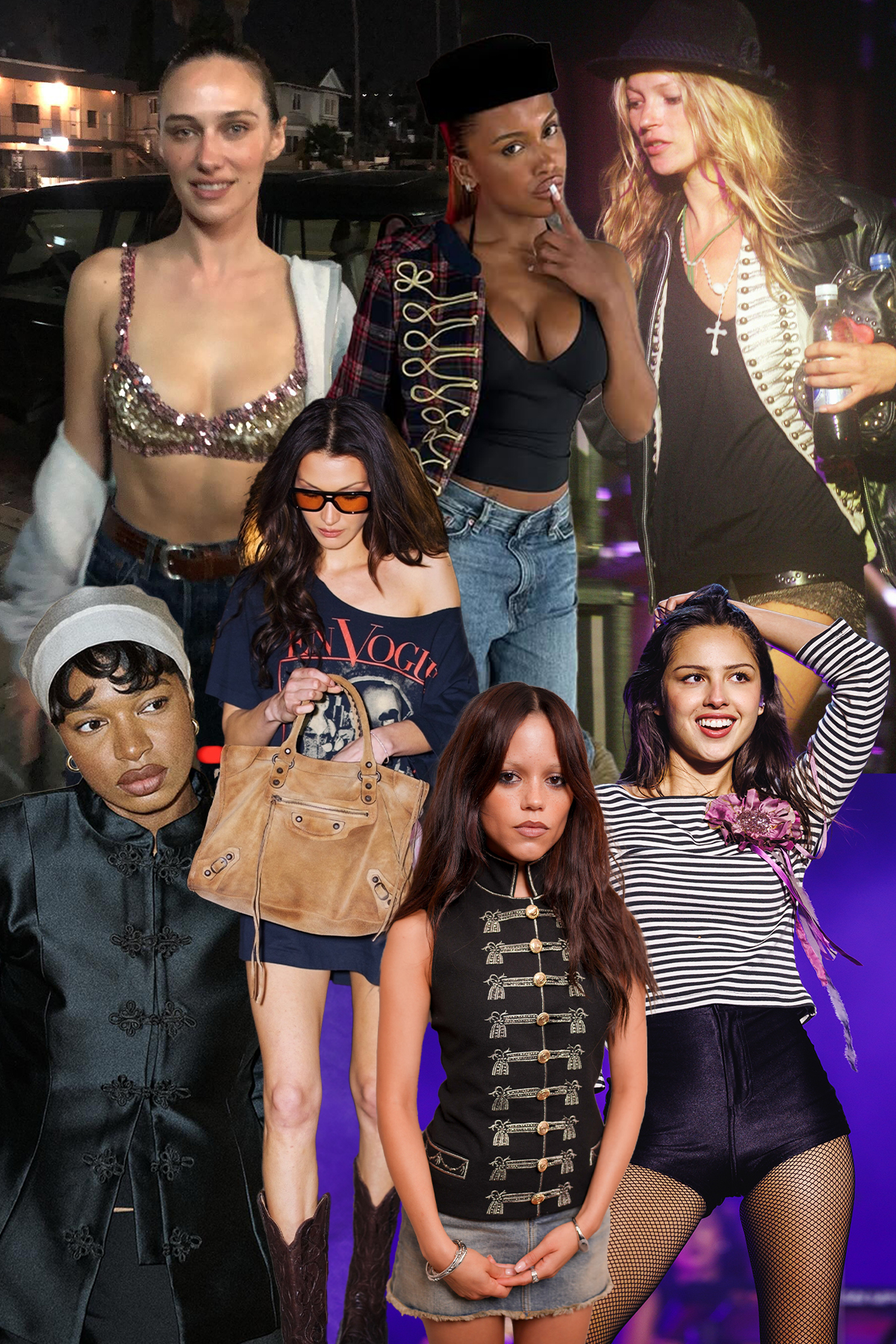 A collage of the biggest Y2K summer trends returning in 2026.