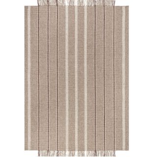 Toluca Striped Wool Rug | Taupe