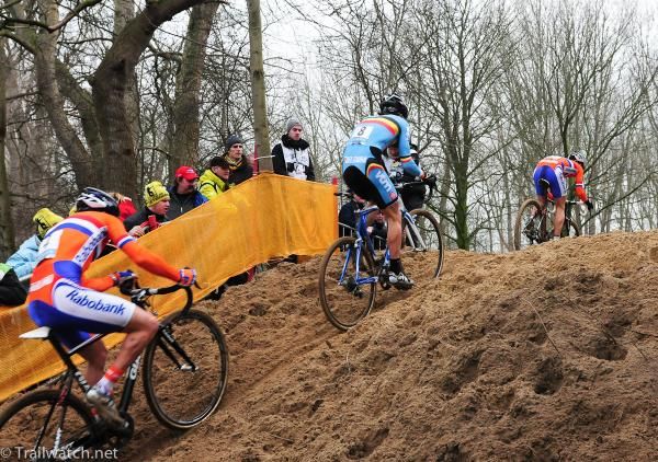 The leaders with two laps to go