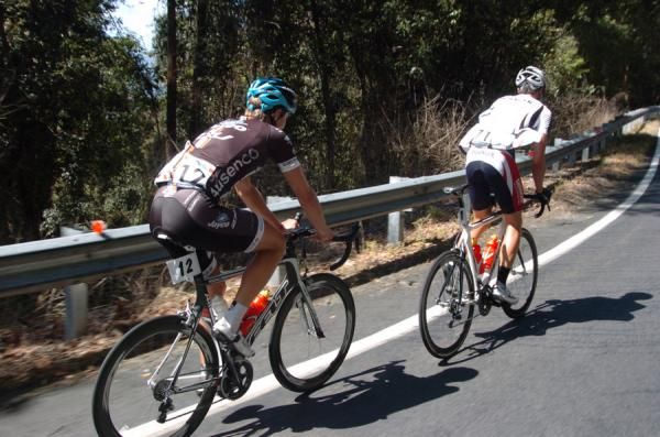 Scott Law (Jayco-2XU) is not known for his ability to climb and the pace proved too much for the 20-year-old.