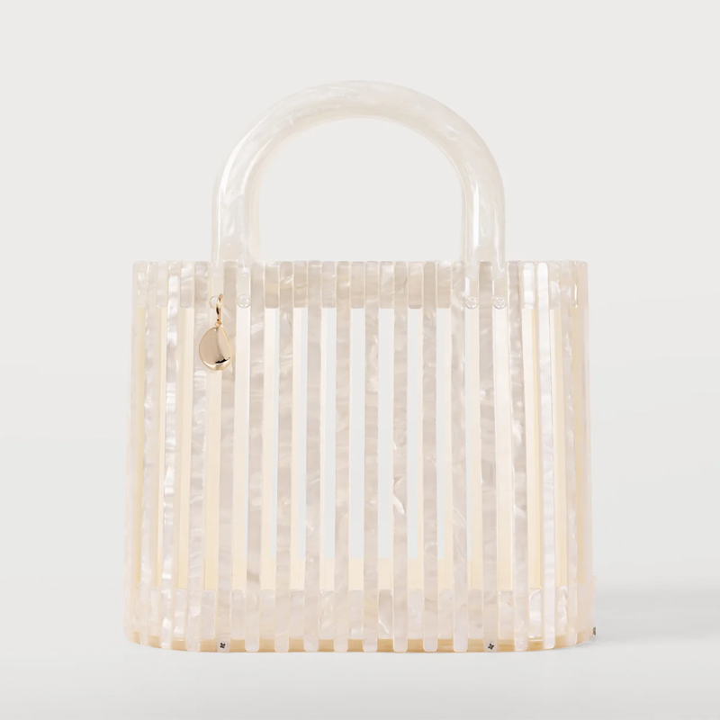 Stone &amp;amp; Mason cream acrylic cage bag