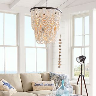 pottery barn beaded chandlelier