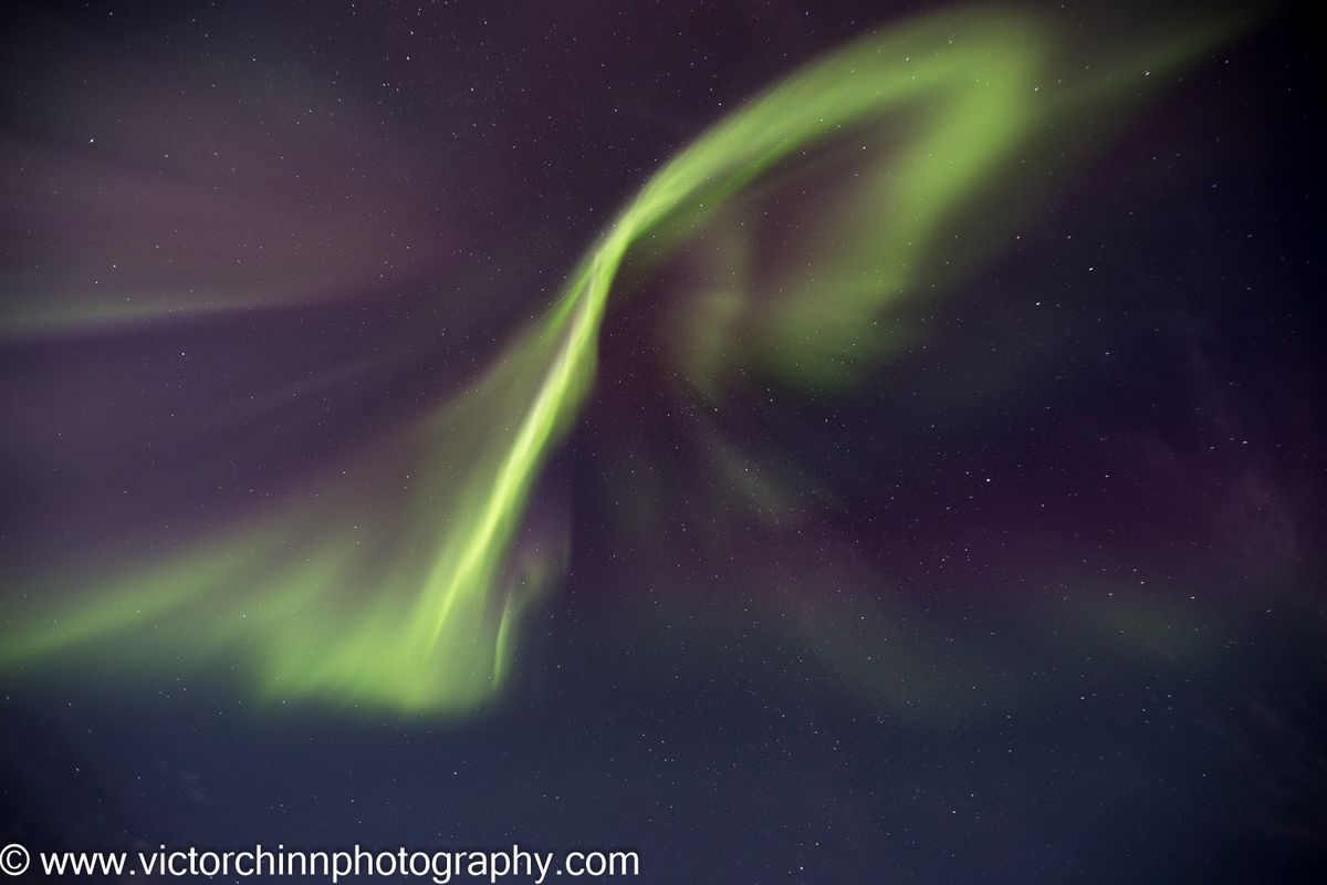 Victor Chinn captured this aurora photo on Sept. 12, 2014, near Cleary Summit, Alaska.