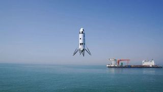 CAS Space has been conducting tests with a vertical takeoff, vertical landing jet-powered prototype on a sea platform.