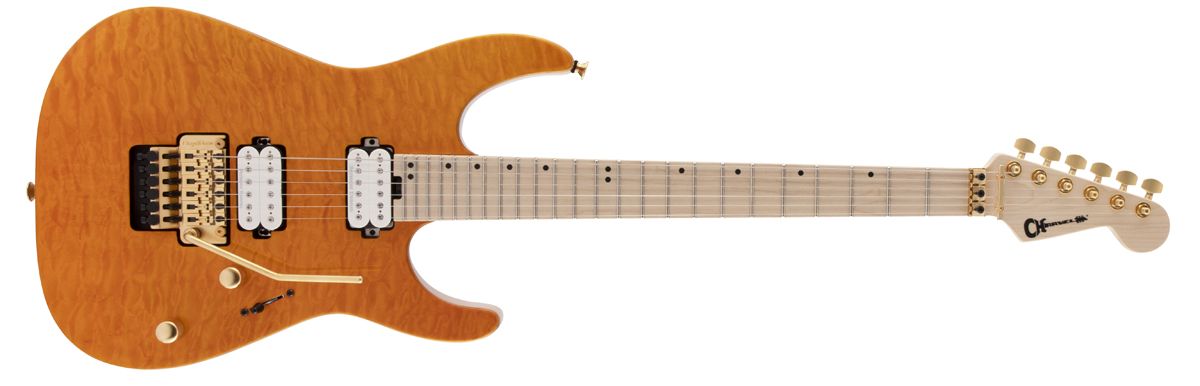 Charvel Pro-Mod DK24 HH Mahogany with Quilt Maple Top in Dark Amber