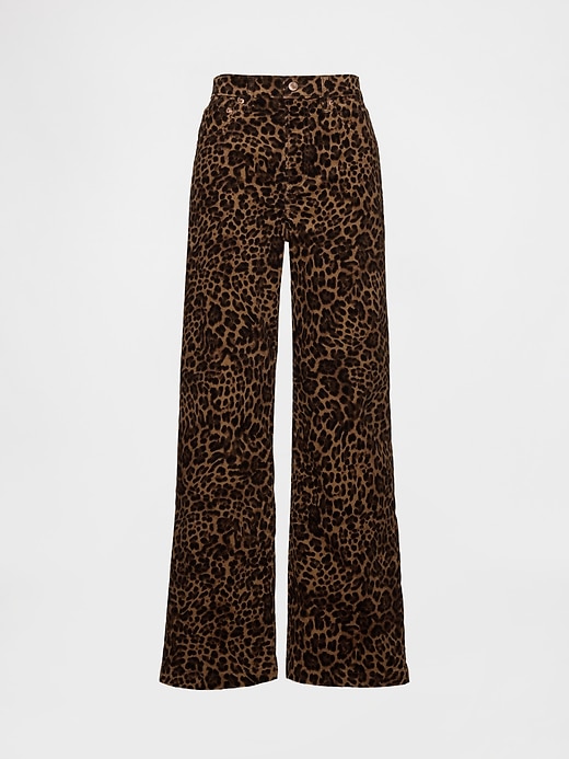 High Rise Corduroy Stride Wide-Leg Jeans